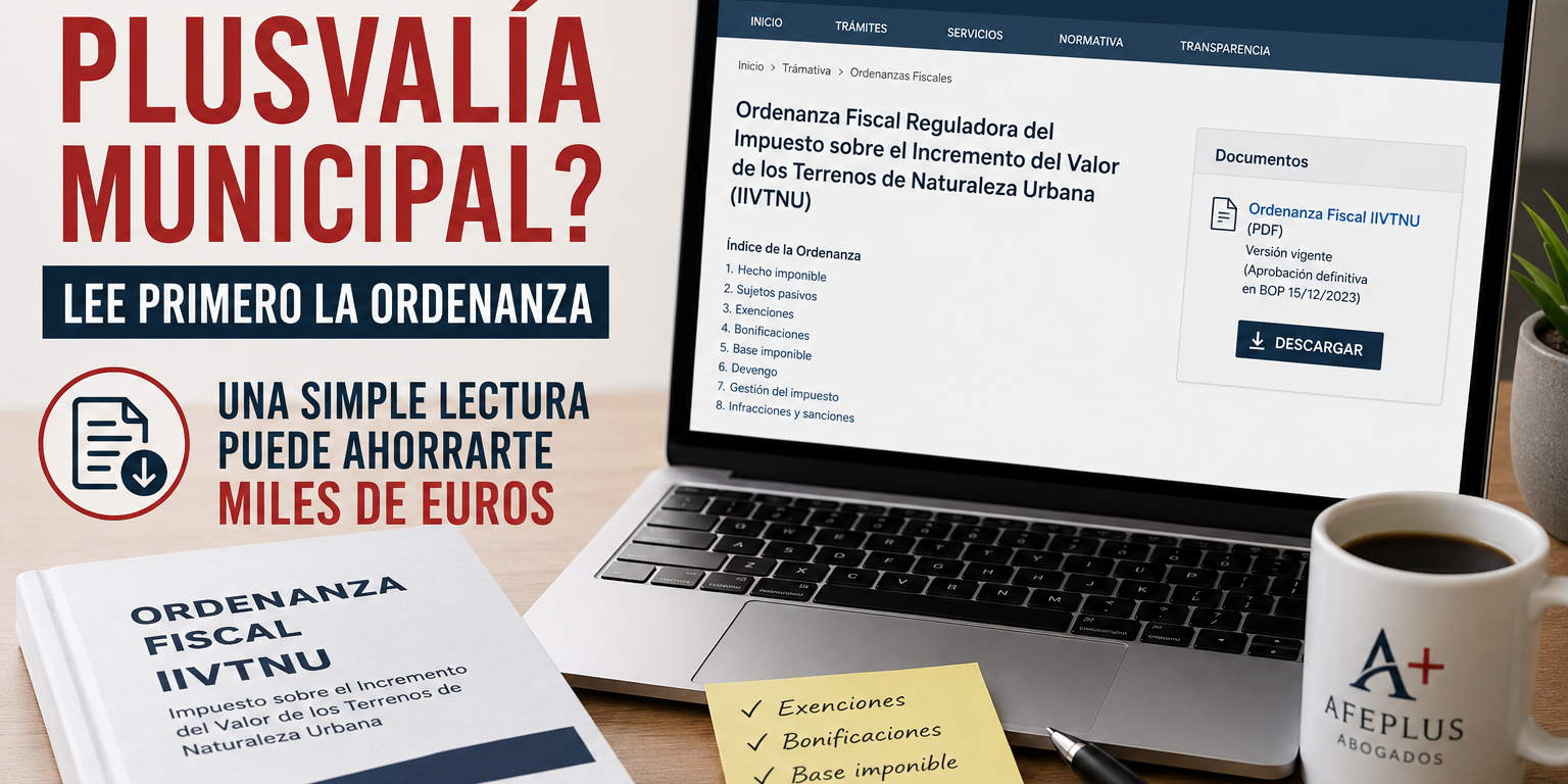 Cómo descargar la ordenanza de plusvalía municipal de un Ayuntamiento